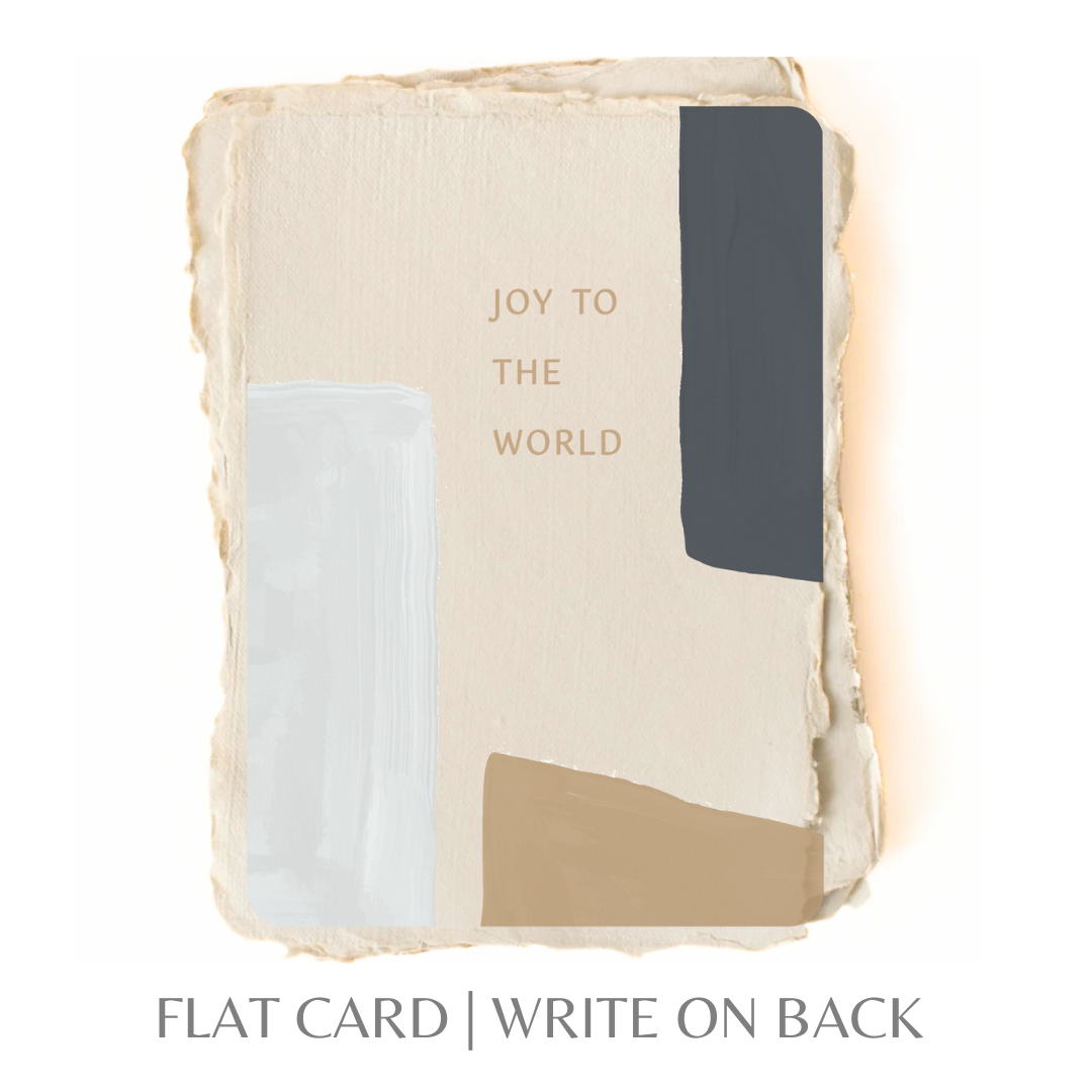 Joy to the World | Abstract Christmas Greeting Card Paper Baristas