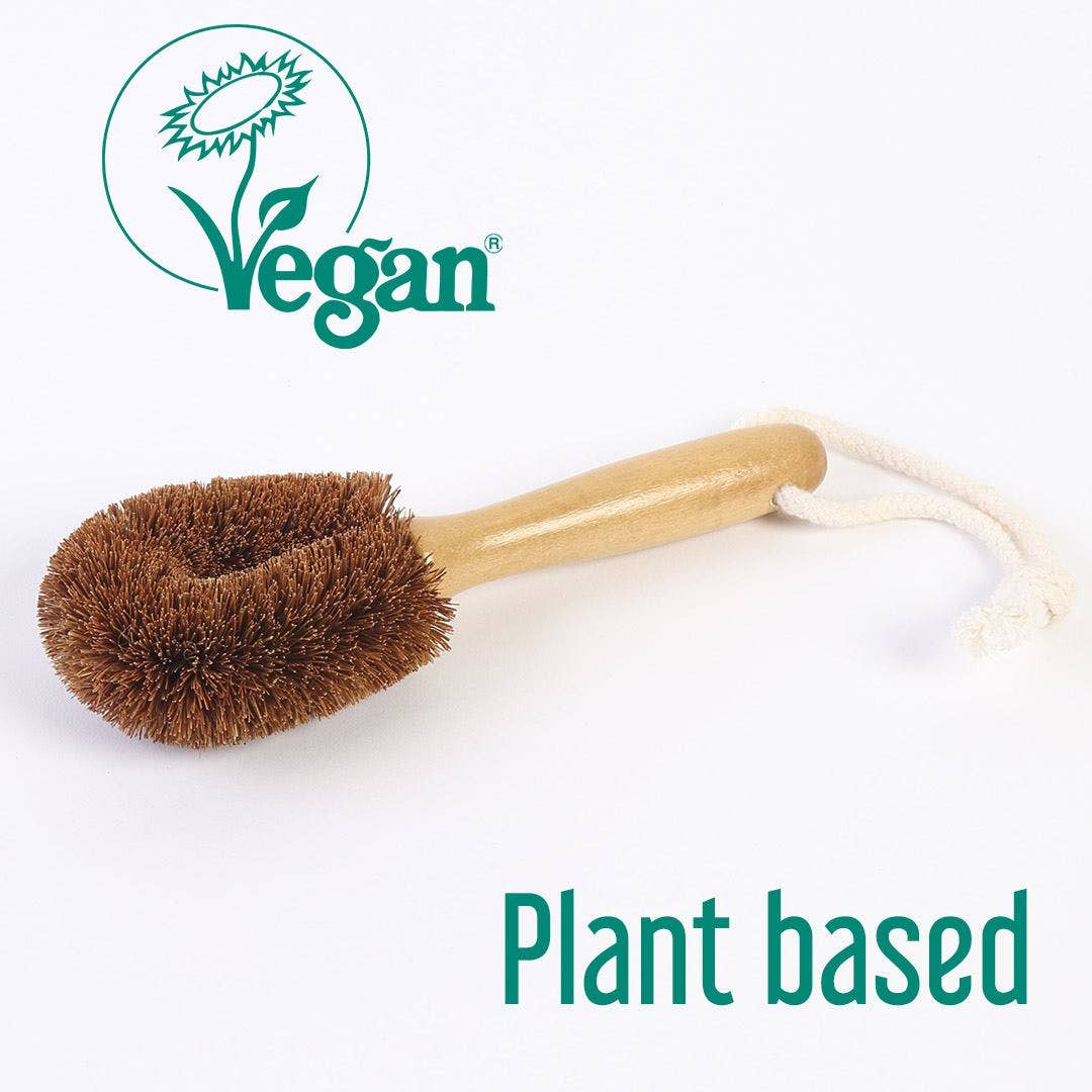 Veggie Brush w/Handle - All Natural, Handmade