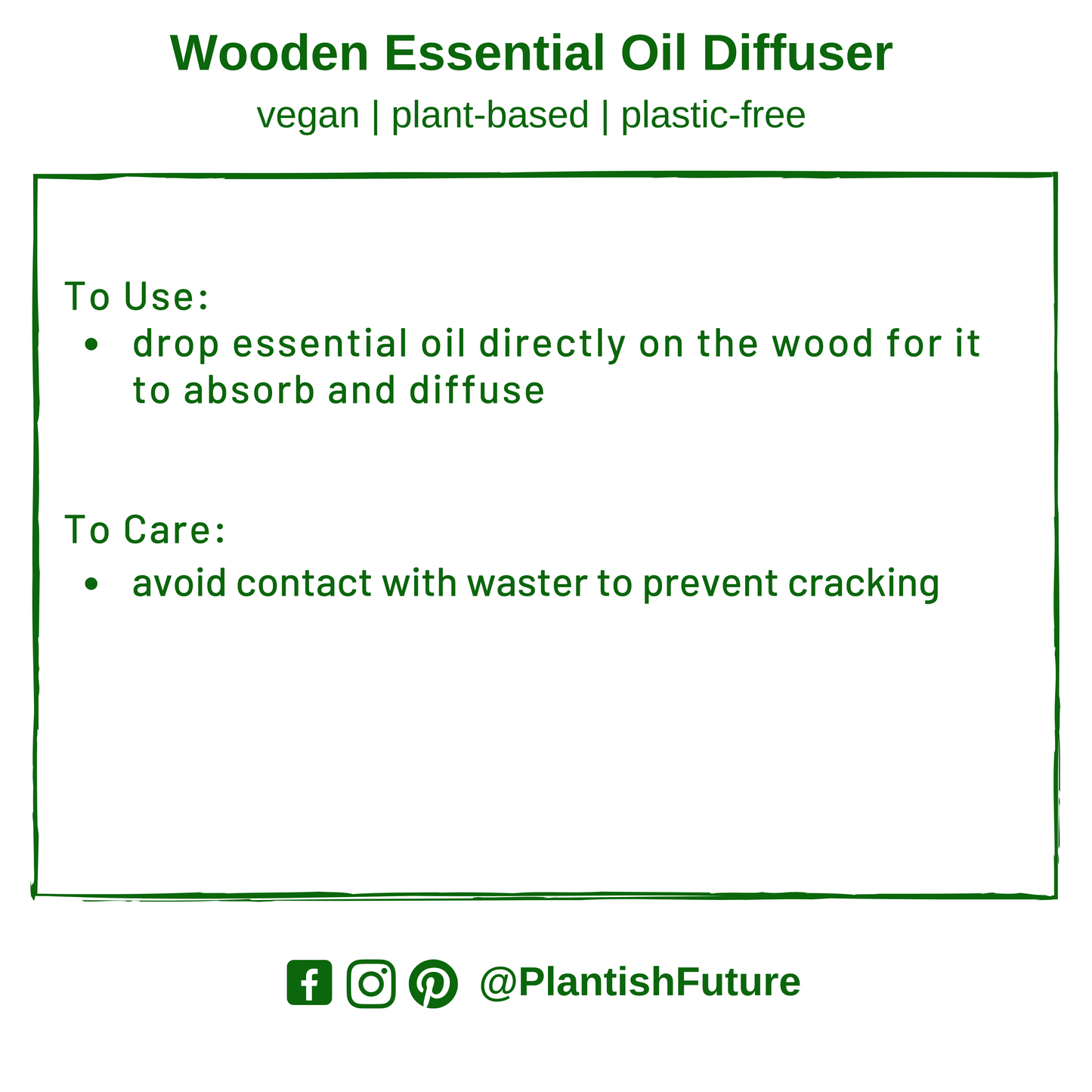 Wooden Essential Oil Diffuser for Car | Incense Holder Plantish
