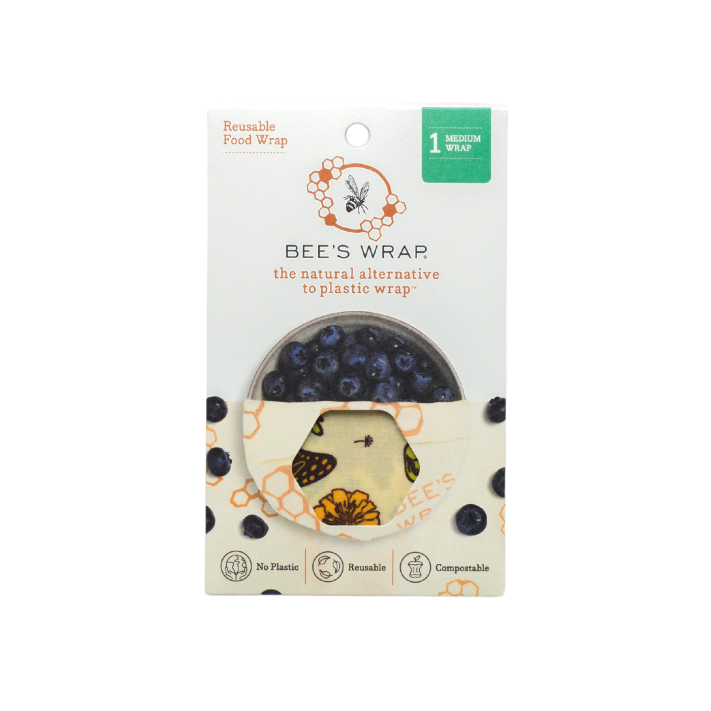 New! Single Medium - Meadow Magic, Vegan wax Bee's Wrap
