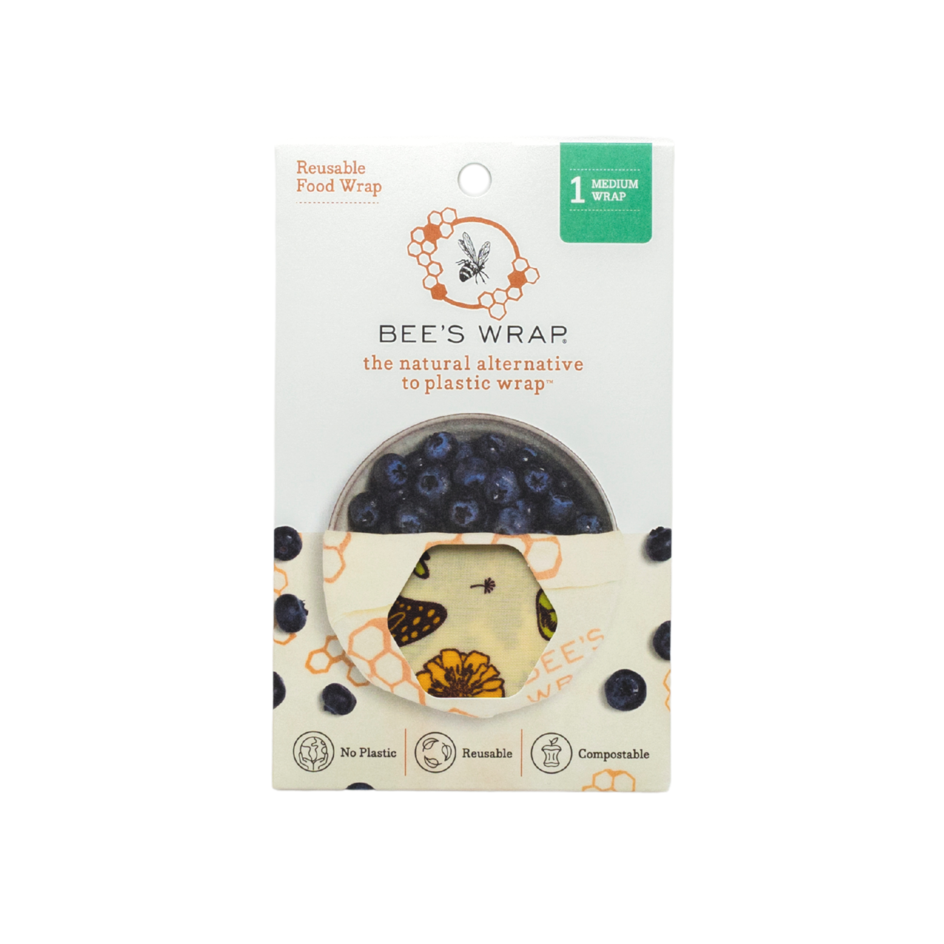 New! Single Medium - Meadow Magic, Vegan wax Bee's Wrap