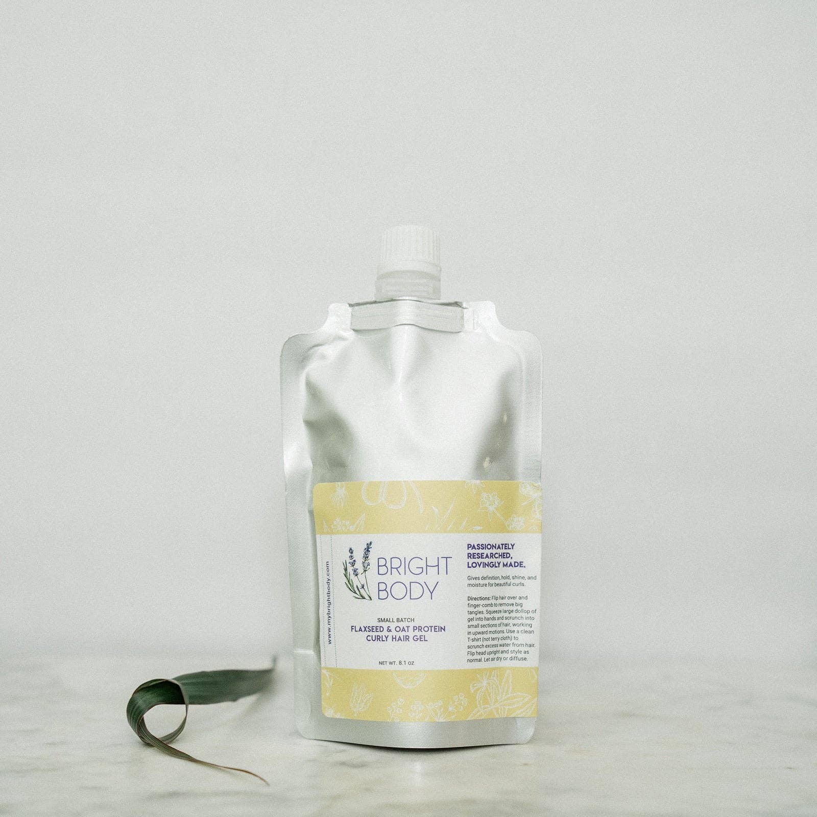 Flaxseed & Oat Protein Curly Hair Gel | Nontoxic Curl Gel Bright Body