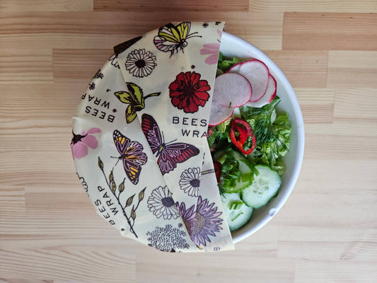 New! Single Medium - Meadow Magic, Vegan wax Bee's Wrap
