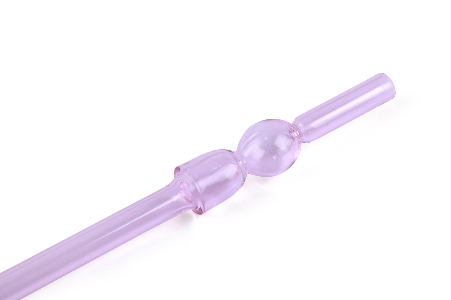 Casa Amarosa - Glass Straw -Pink , (Set of 6) 8 x 1 Inches Casa Amarosa