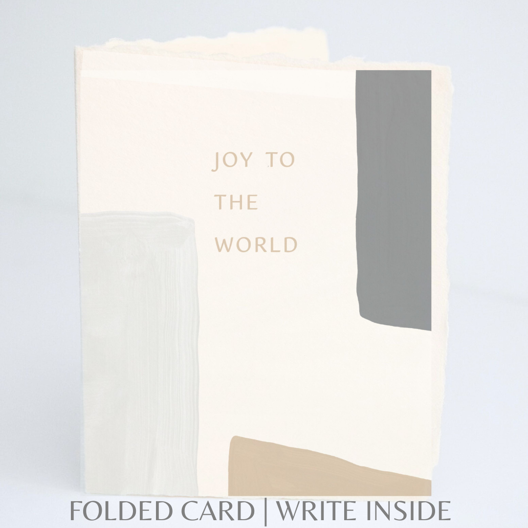Joy to the World | Abstract Christmas Greeting Card Paper Baristas