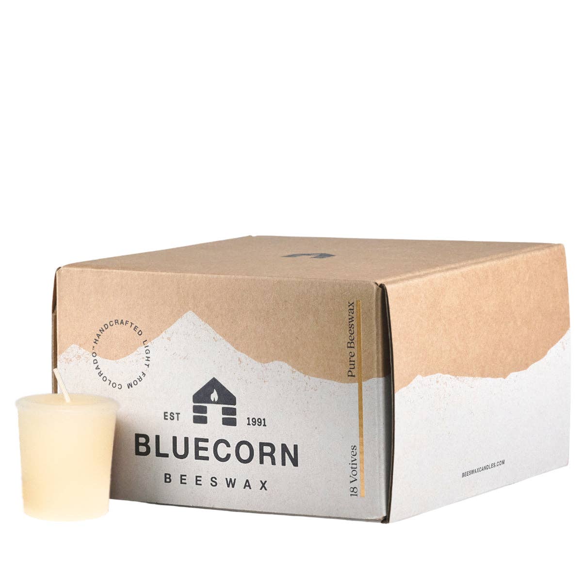 Pure Beeswax Votive Candles - Sustainable & Handcrafted Bluecorn Candles
