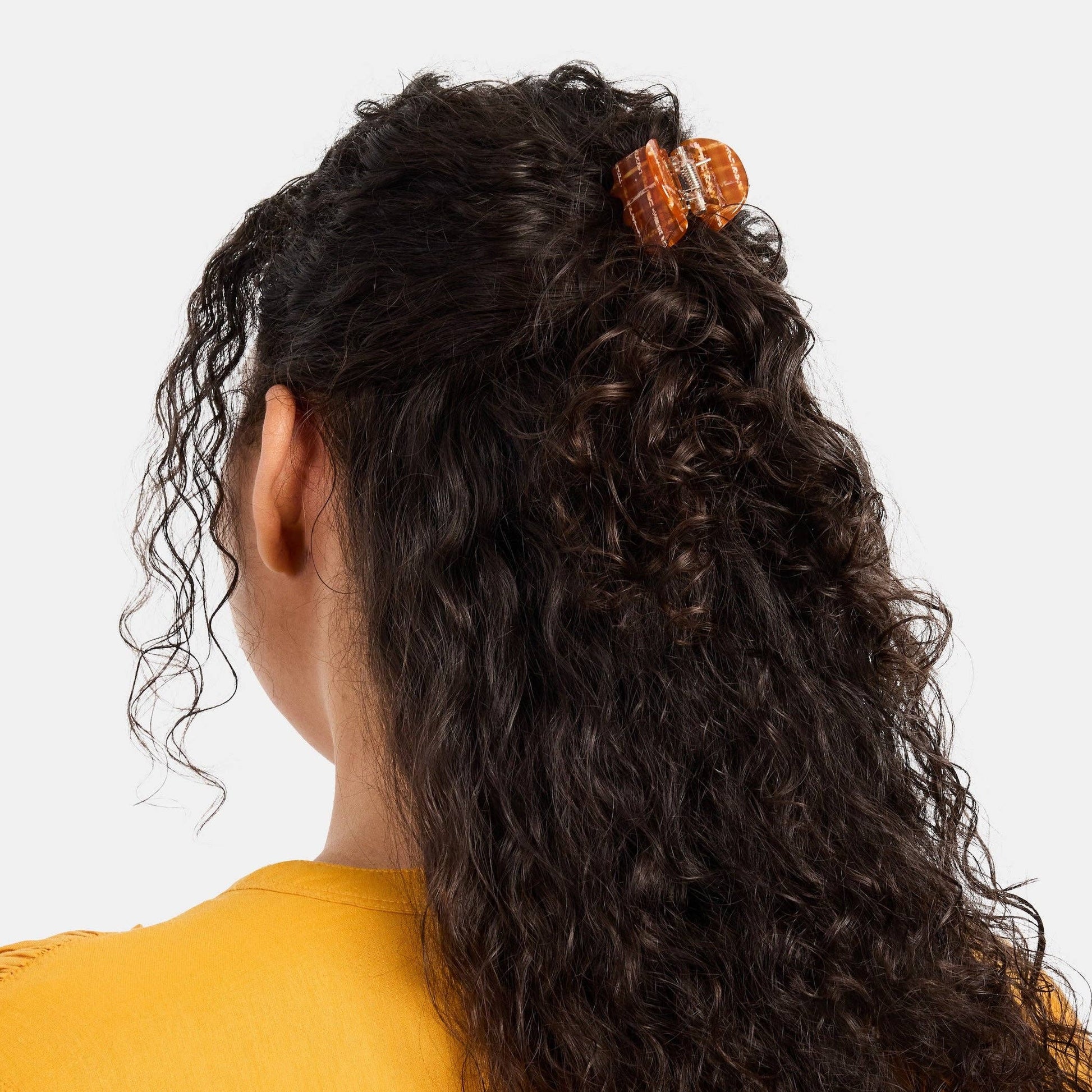 Midi Ursa Claw in Caramel Plaid CHUNKS