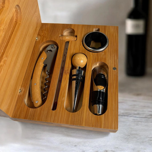 Bamboo Wine Tool Set in Bamboo Box Bamboo Switch