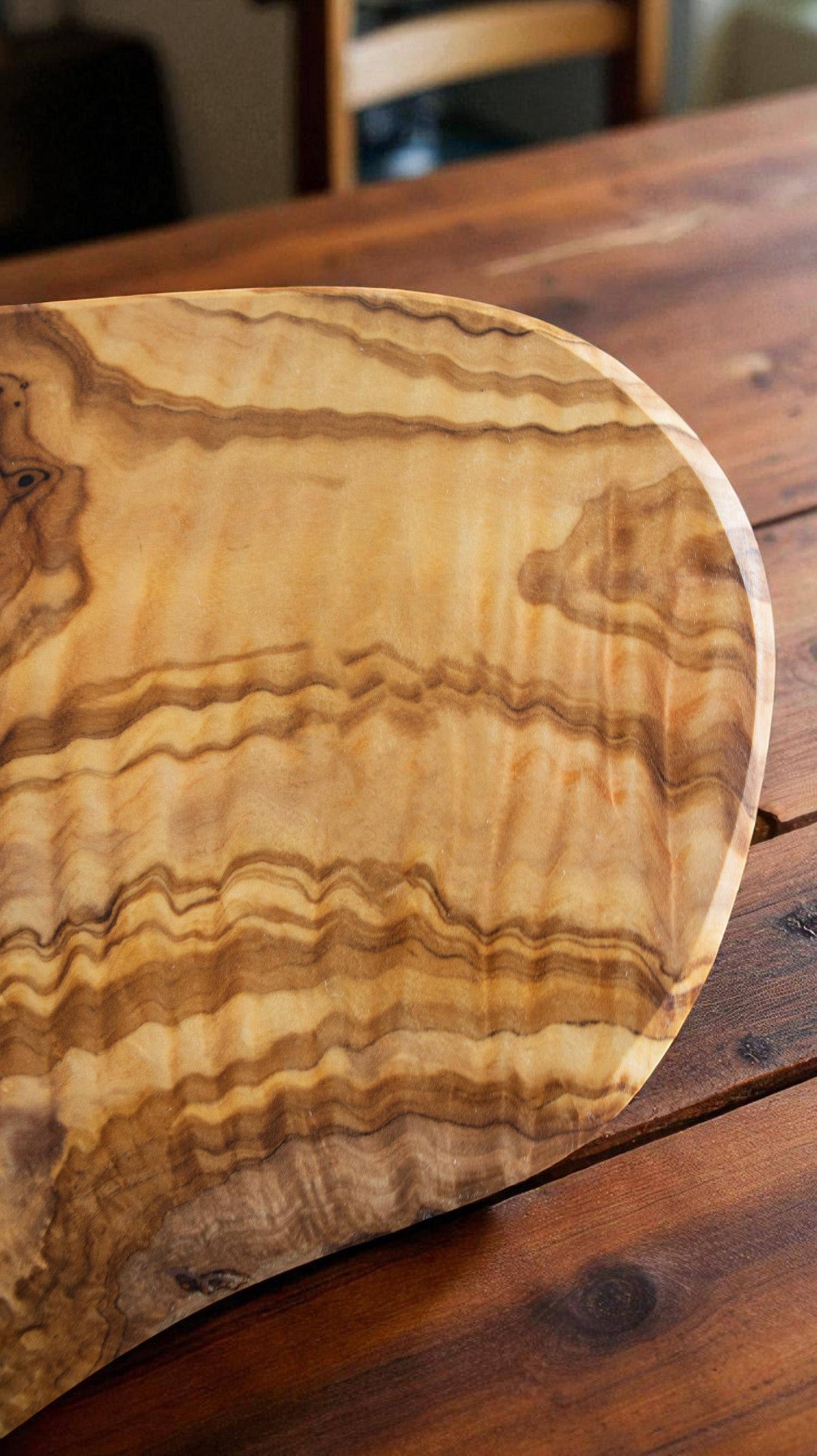 Handmade irregular shaped Olive Wood Cutting Board Handcrafted Olivewood