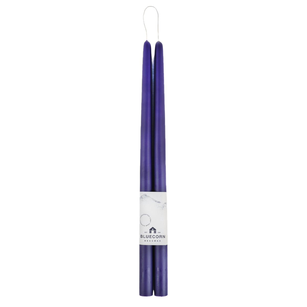 Pair of Hand-Dipped Beeswax Taper Candles: 8" / Pistachio Bluecorn Candles