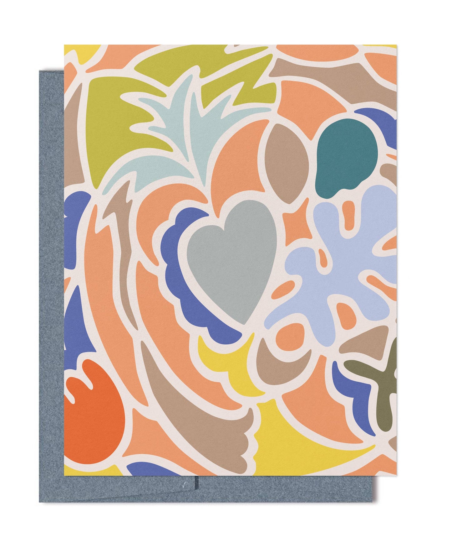 Matisse Inspired Abstract Art Greeting Card MASU