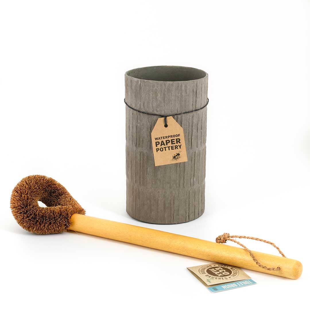 Toilet Brush & Concrete Holder - 100% Plastic Free Ethical Global