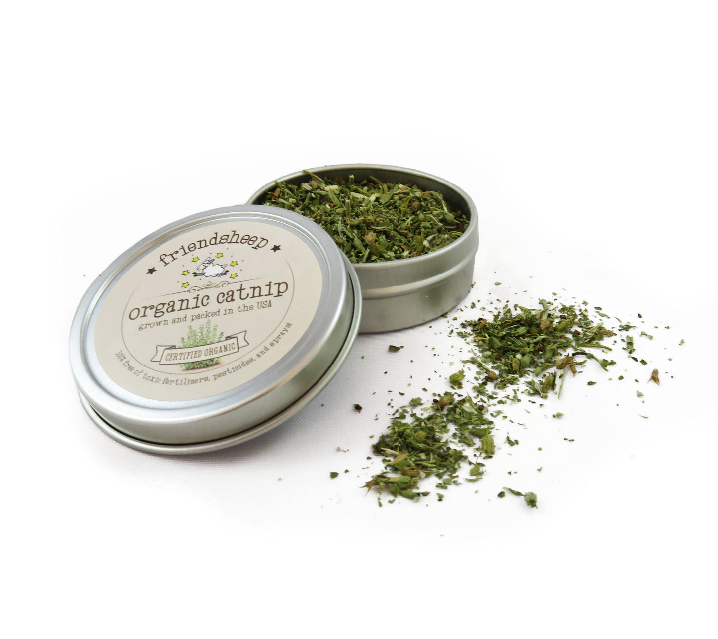 Organic Catnip Tin: Regular Tin Friendsheep