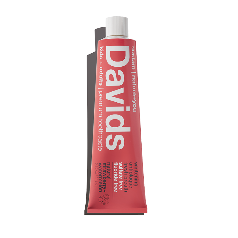 Davids Natural Toothpaste - Davids kids + adults premium toothpaste / strawberry water Davids Natural Toothpaste