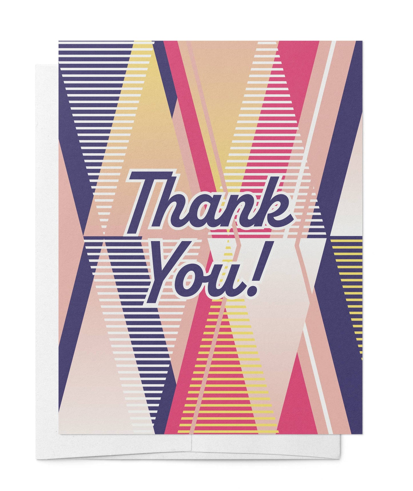 Thank You Triangles Geometric Greeting Card MASU