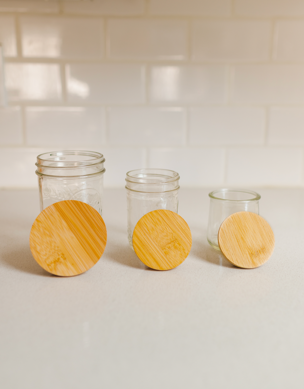 Wide Mouth Lid - Bamboo Mason Jar Lids Bamboo Switch