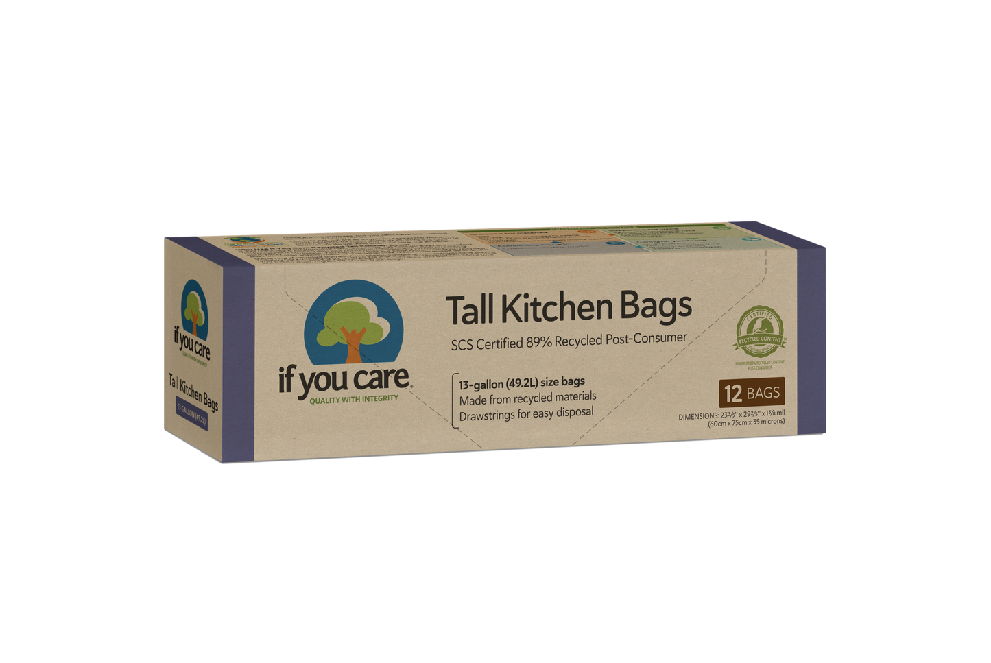 If You Care - 13 Gallon Certified 89% Recycled Post Consumer Tall Kitchen If You Care
