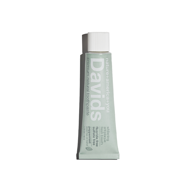 Davids travel size premium toothpaste - peppermint Davids Natural Toothpaste