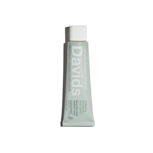 Davids travel size premium toothpaste  -  peppermint Davids Natural Toothpaste