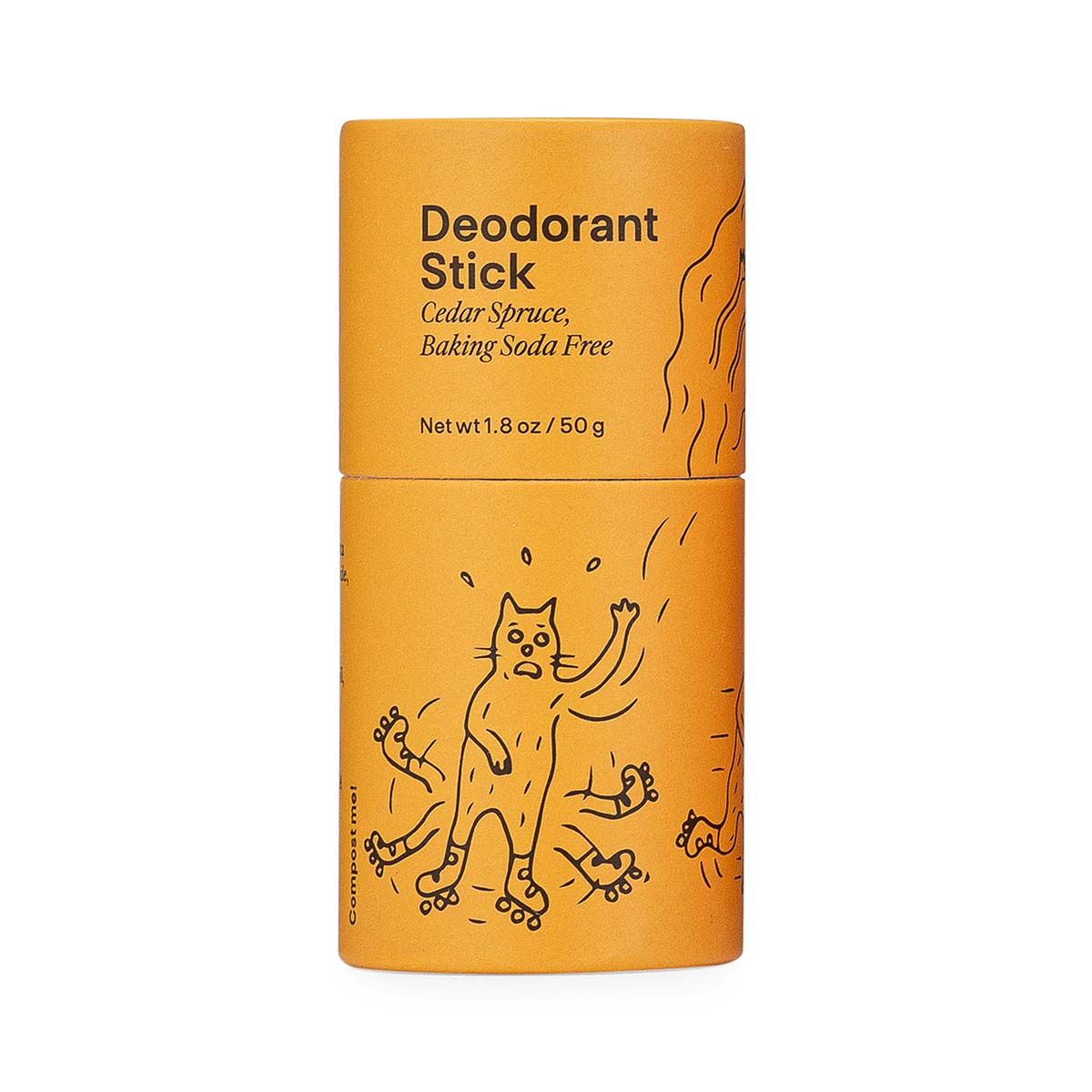 Cedar Spruce Baking Soda Free Deodorant Stick Meow Meow Tweet