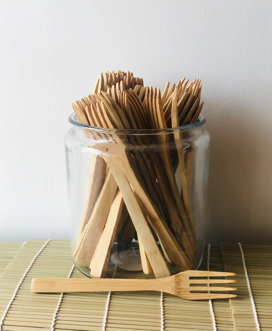 Individual Bamboo Utensils |  Fork Bamboo Switch