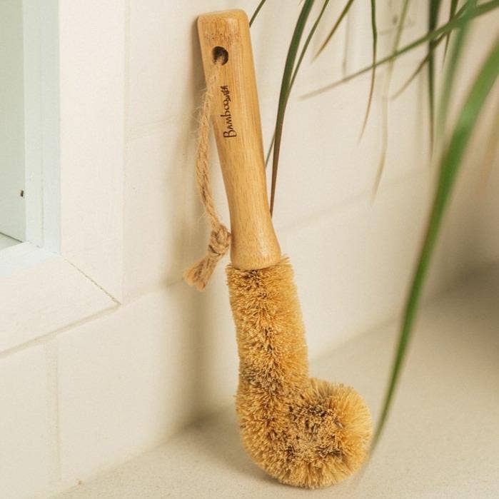 Bamboo Switch - Bamboo Drinkware Cleaning Brush: Straight Brush Bamboo Switch