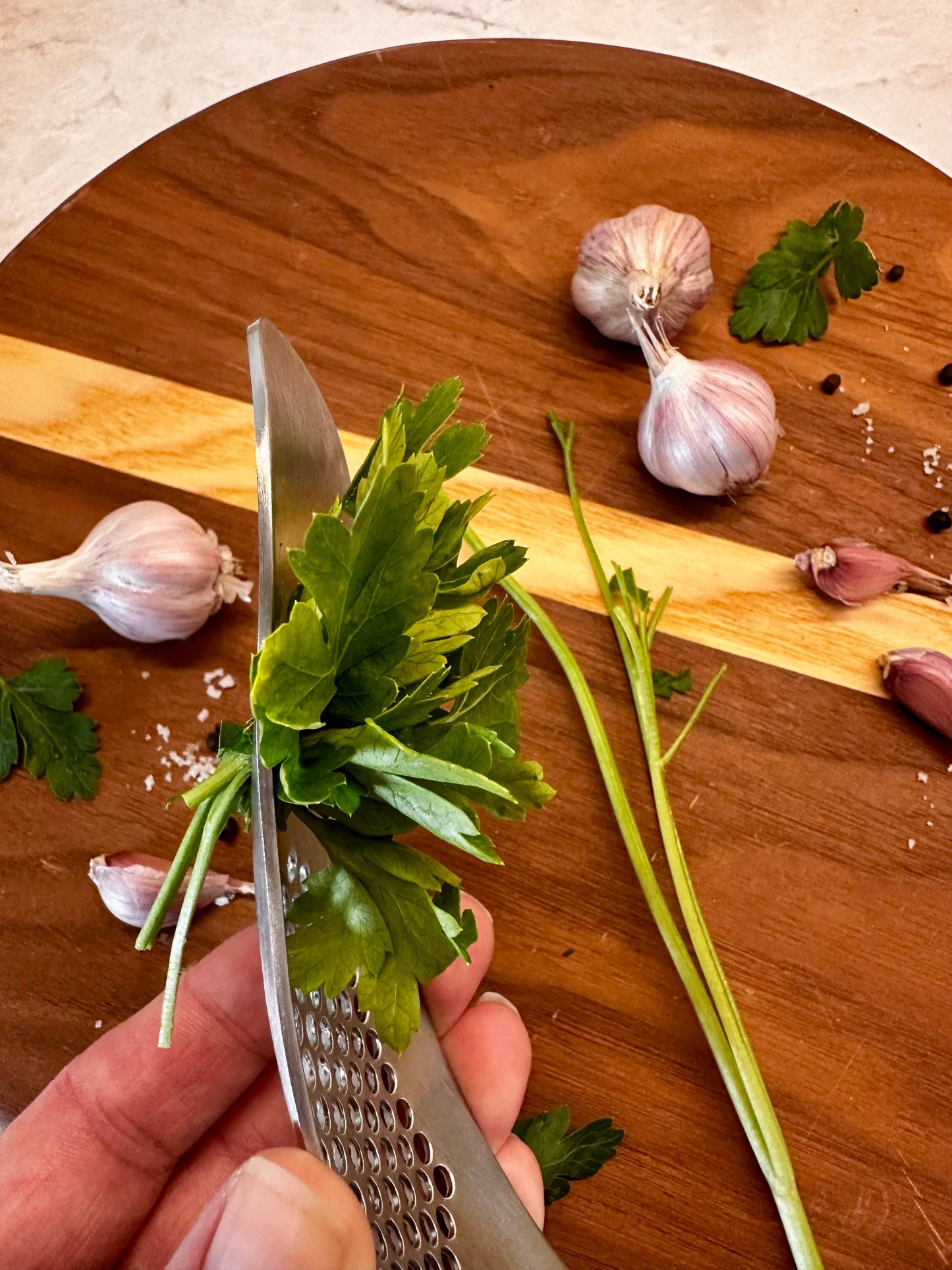 Nan’s Garlic Press & Herb Stripper Zefiro