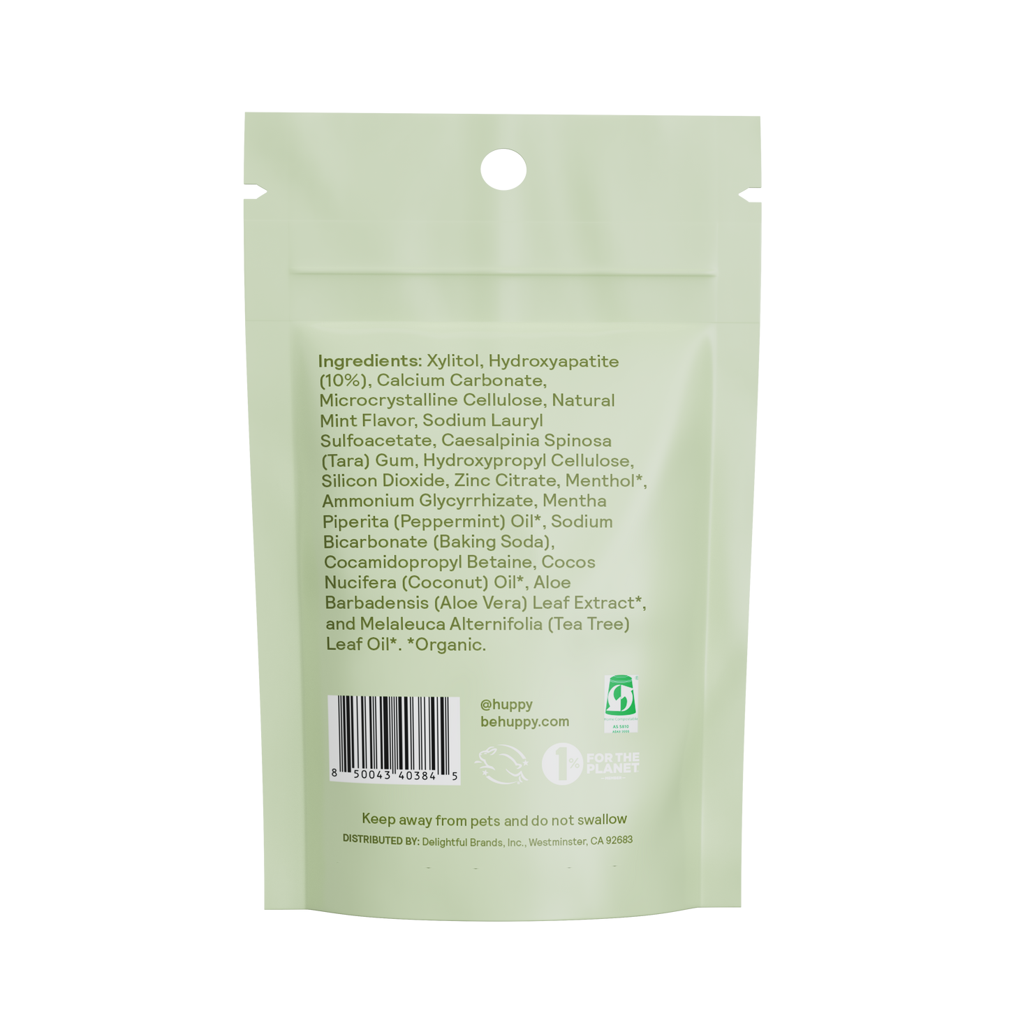 Fluoride-Free Toothpaste Tablets | Peppermint | 8 ct Sample