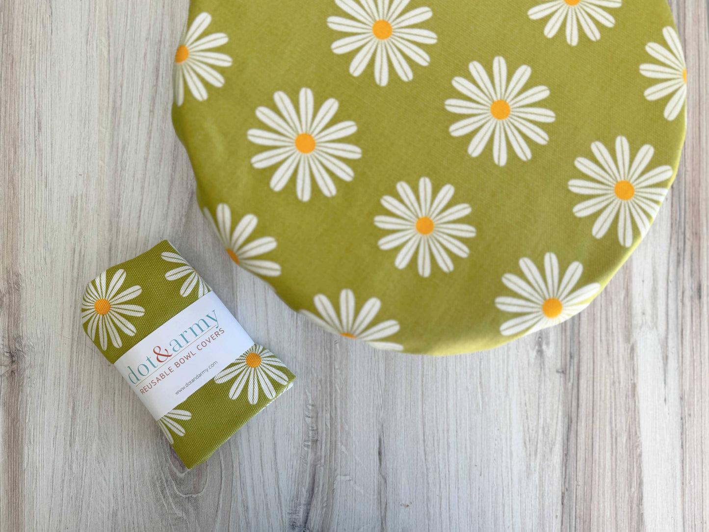 Reusable Bowl Cover- Daisy Dot and Army