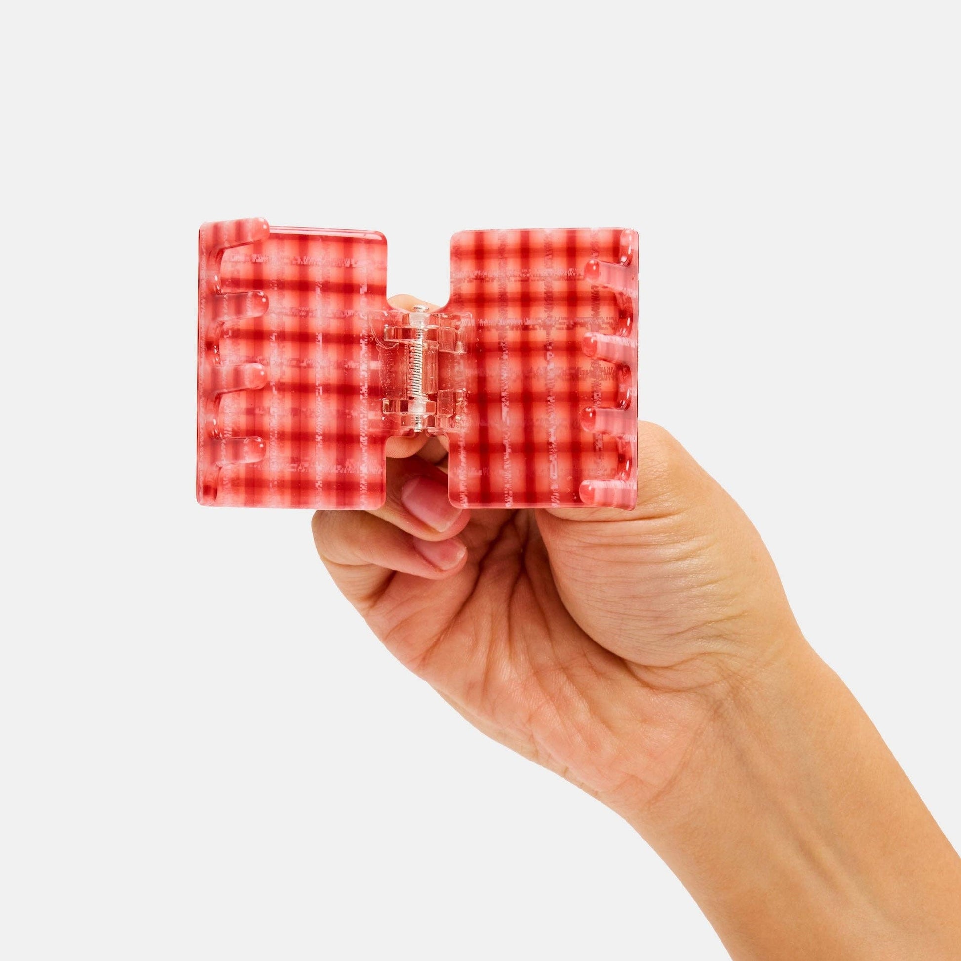Midi Box Claw in Red Plaid CHUNKS