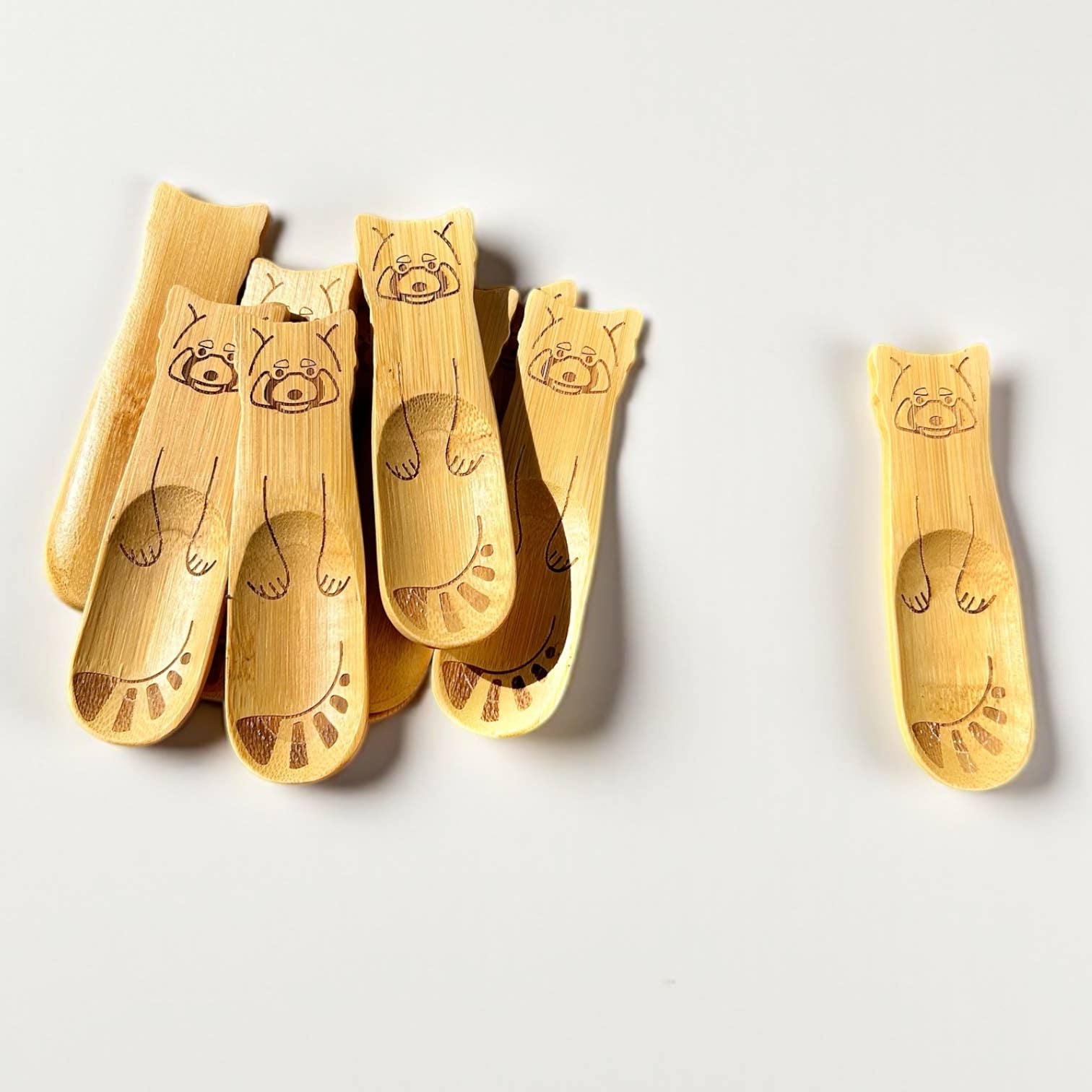 Bamboo Animal Kids & Toddler Utensils | Red Panda Spoon Bamboo Switch