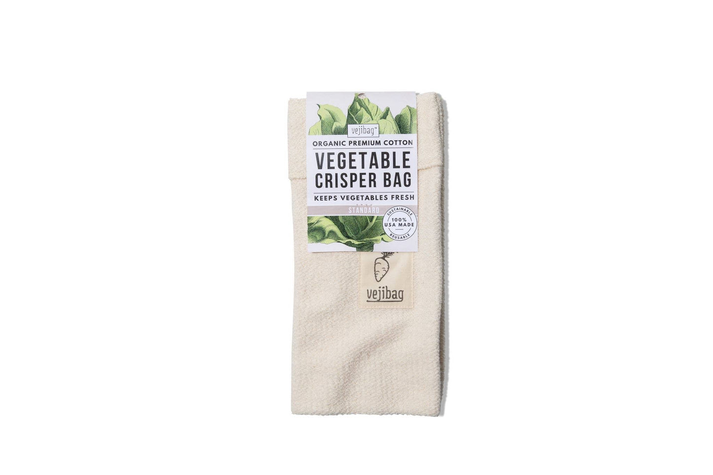 STANDARD VEJIBAG- Organic Vegetable Crisper Storage Bag Vejibag