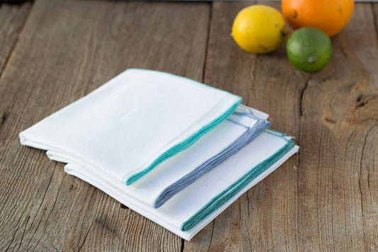 Flour Sack Towels 3-pc Set: Blue Ombre Dot and Army