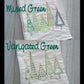 SewMuchMoreStore - Winter Christmas Trees Tea Towel Embroidered - Holiday Decor: Varigated Green / HANGING HOOK SewMuchMoreStore