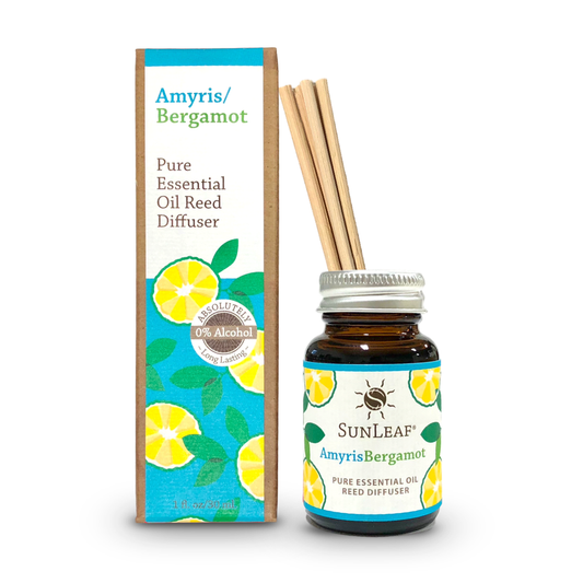 1 oz Reed Diffuser - Amyris Bergamot SunLeaf Naturals