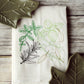 SewMuchMoreStore - Herbs Tea Towel - Embroidered Floursack Towel: Multi Greens / HANGING HOOK SewMuchMoreStore