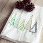 SewMuchMoreStore - Winter Christmas Trees Tea Towel Embroidered - Holiday Decor: Varigated Green / HANGING HOOK SewMuchMoreStore