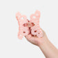 Large Heart Loop Claw in Pink