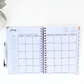 2025 Planner | Plaid Blue Monthly Weekly Sustainable Planner Paper Baristas