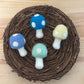 Yellow Blue Mushrooms Felt Wool Eco Pet Toys Fresheners BULK Friendsheep