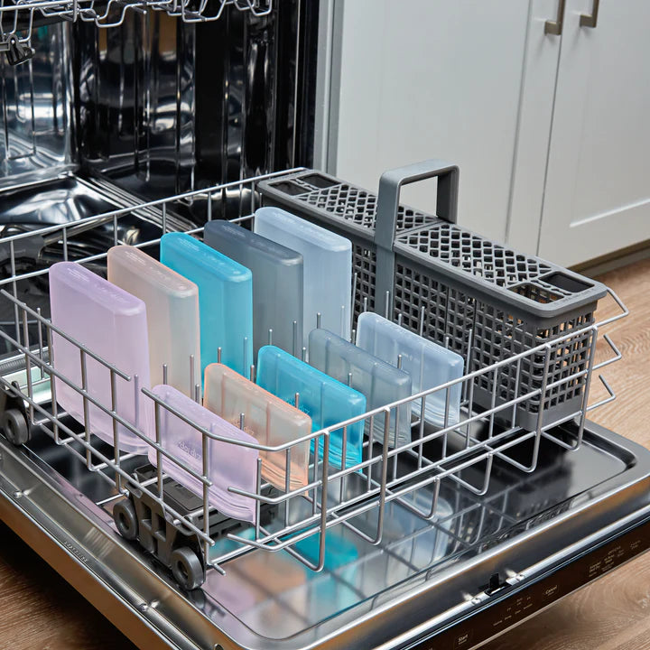 8 Set (2 Bag/3 Cup/3 Dish) - Peach Zip Top