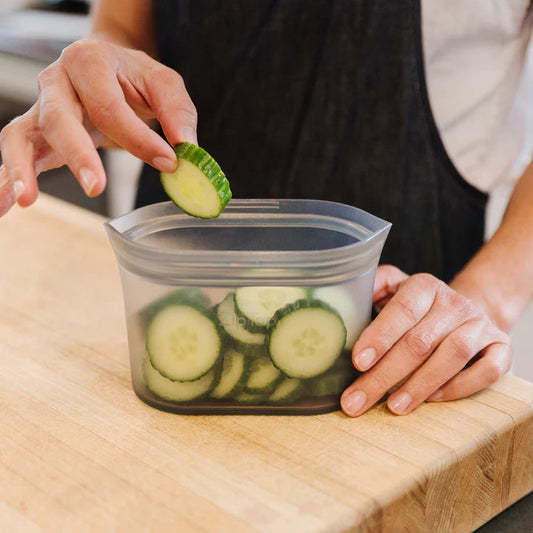 Small Dish - Peach Zip Top