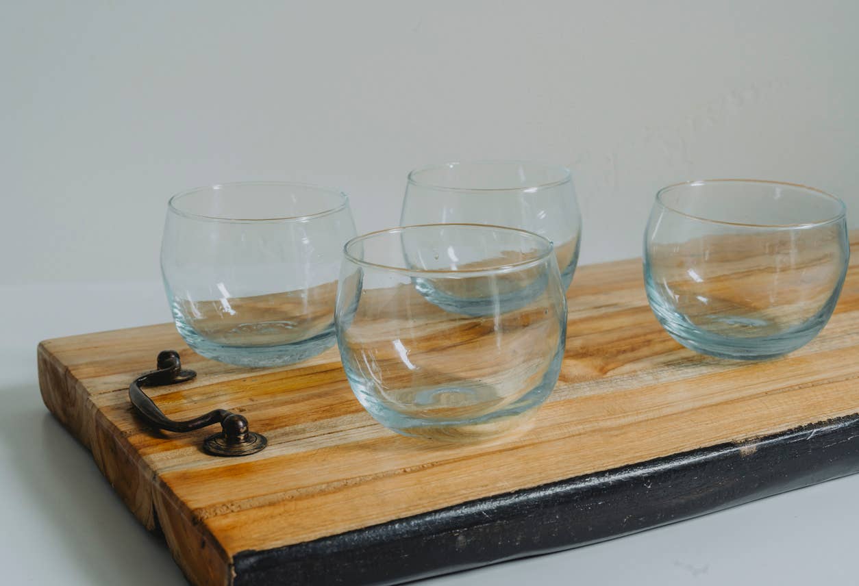 Moroccan Stemless Goblet - Clear Verve Culture