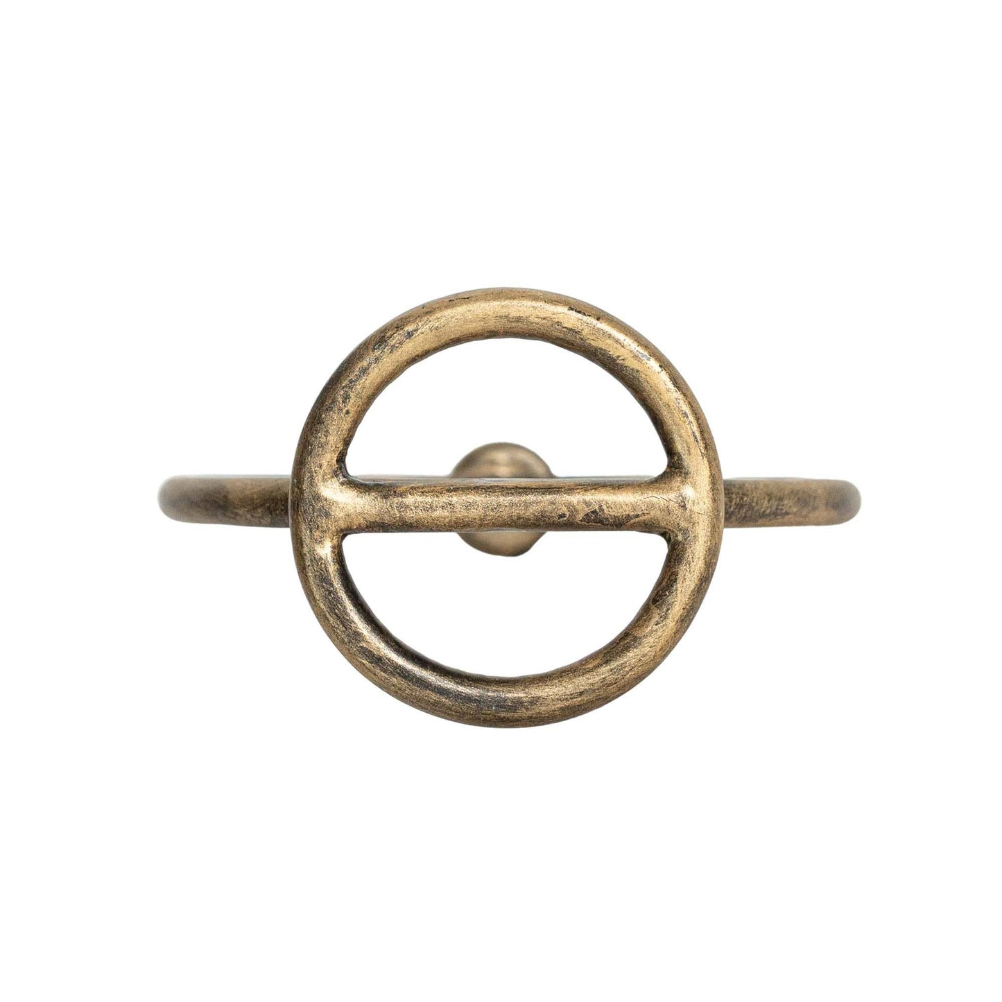 Foreside Home & Garden - Kacela Brass Round Sculpture Taper Candle Holder Metal Foreside Home & Garden