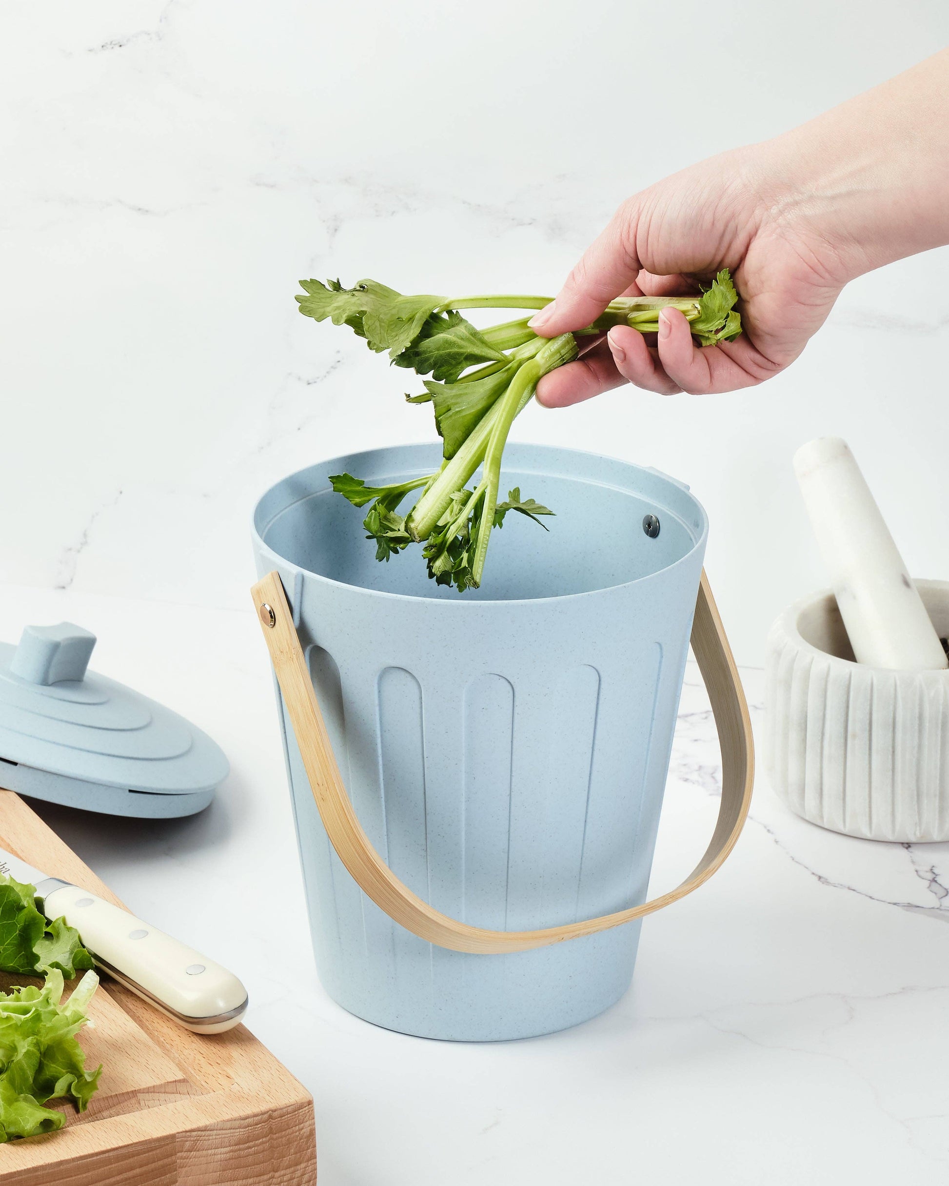 Compost Bin - Martha Stewart - .7 Gal Cap. - Dishwasher Safe Bamboozle