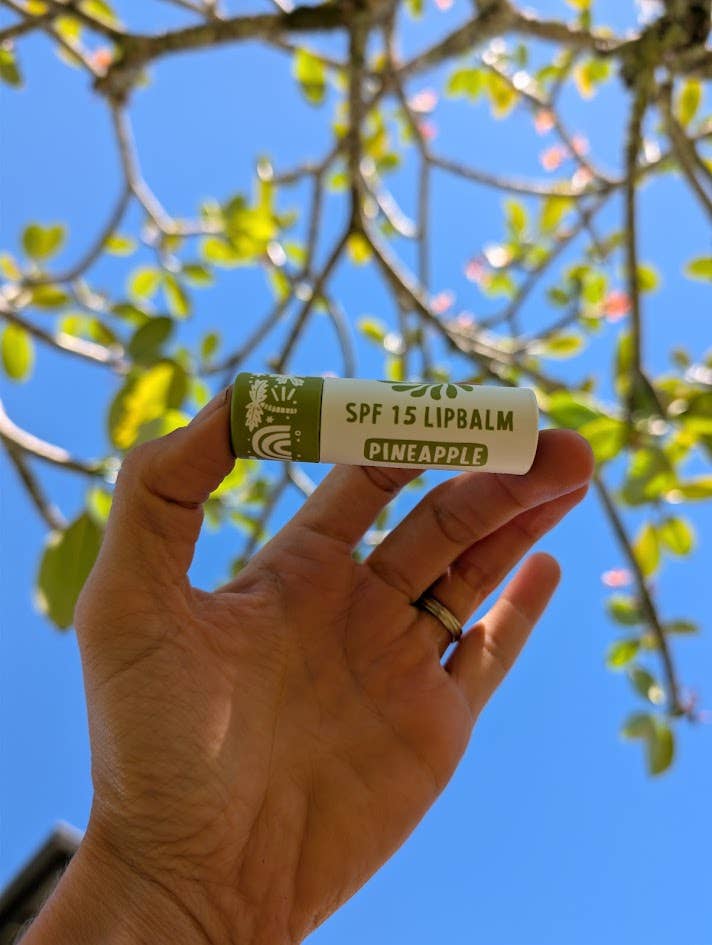 Pineapple SPF lip balm - Zero Waste - Bee's Wax Hawaii Koloa Farms
