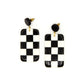 Checkered Resin Earrings Fair Anita