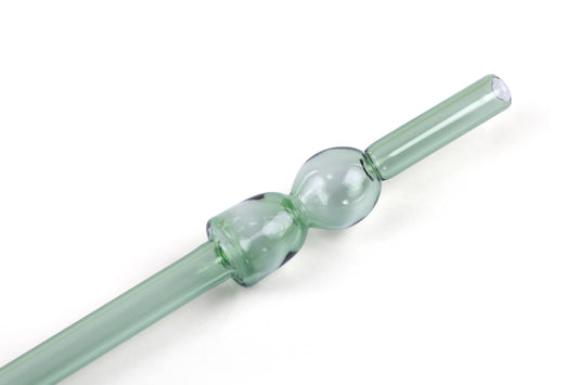 Casa Amarosa -  Glass Straw -Green (Set of 6) ,  8 x 1 Inches Casa Amarosa