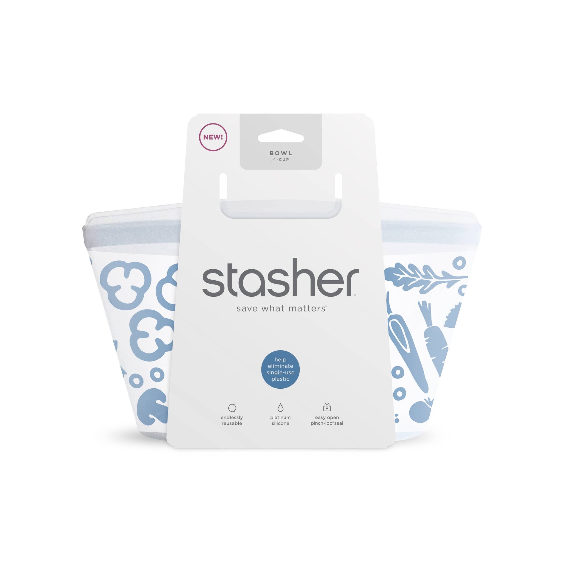 Stasher - 4 cups Clear Stasher