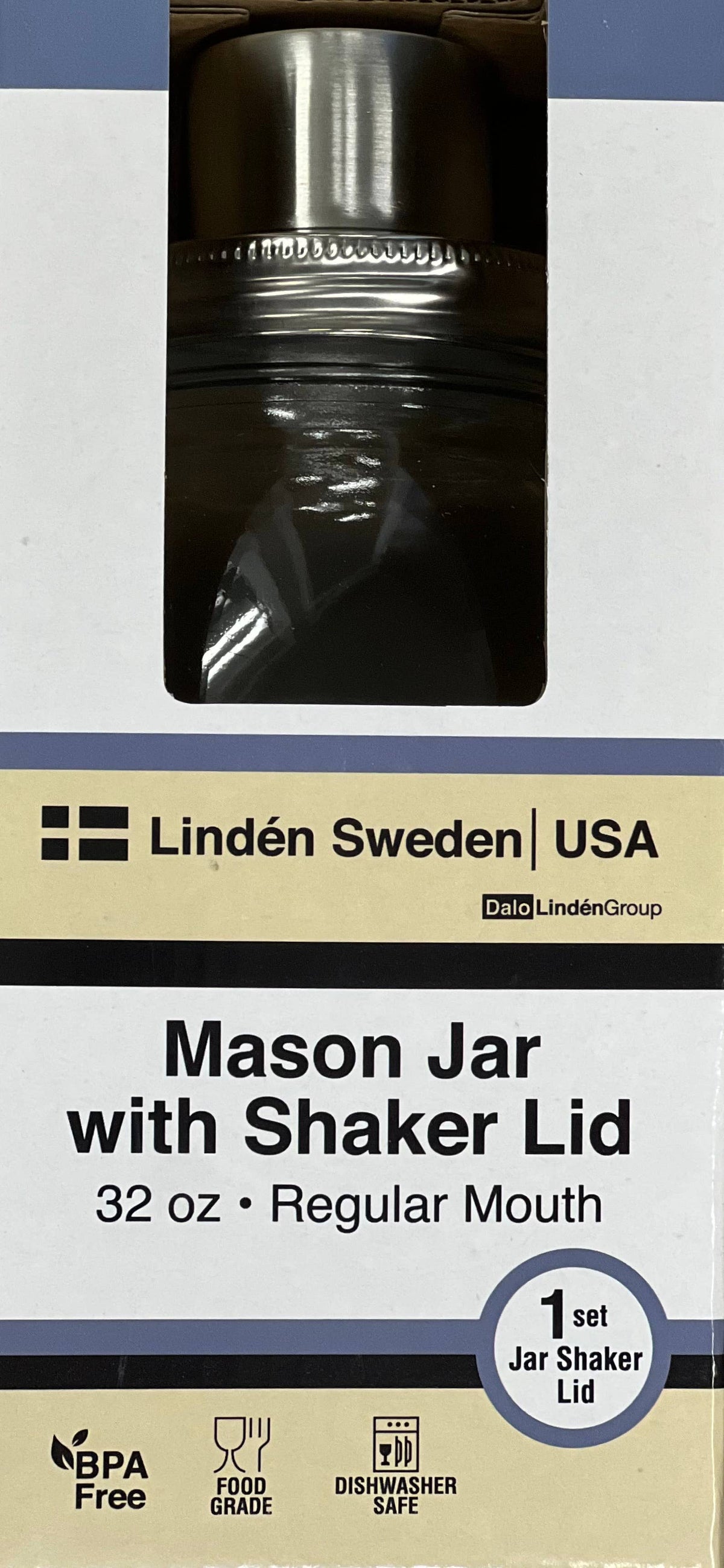 MASON JAR WITH SHAKER LID